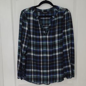 🤩4/$25 Plaid V-Neck Women's Blouse